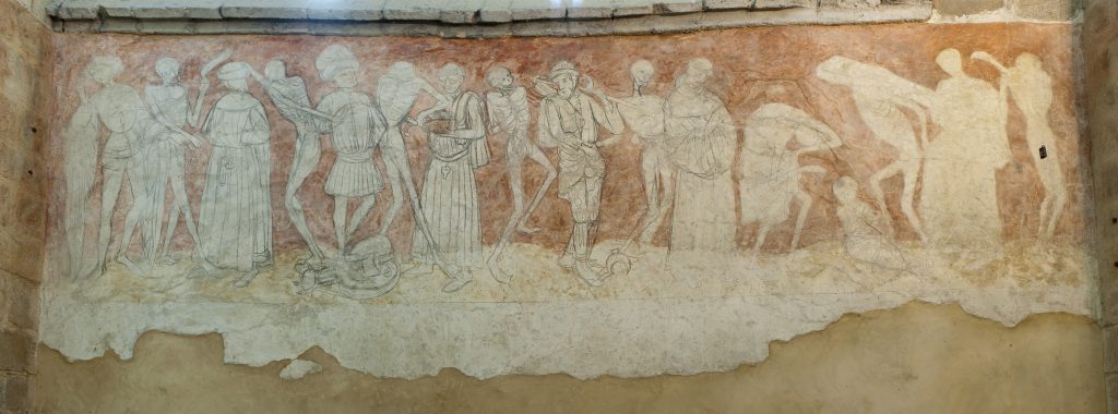 Deuxième travée de la danse macabre, Abbatiale de La Chaise-Dieu